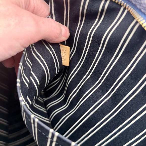 LOUIS VUITTON Y2K Vintage 2006 Blue Canvas Antigua Cabas - Picture 12 of 16